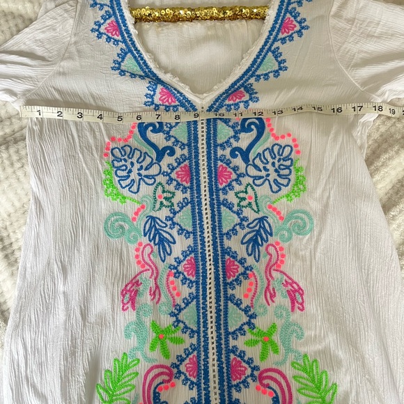 Lilly Pulitzer Tavvy beach pool coverup embroidered boho - Picture 9 of 10